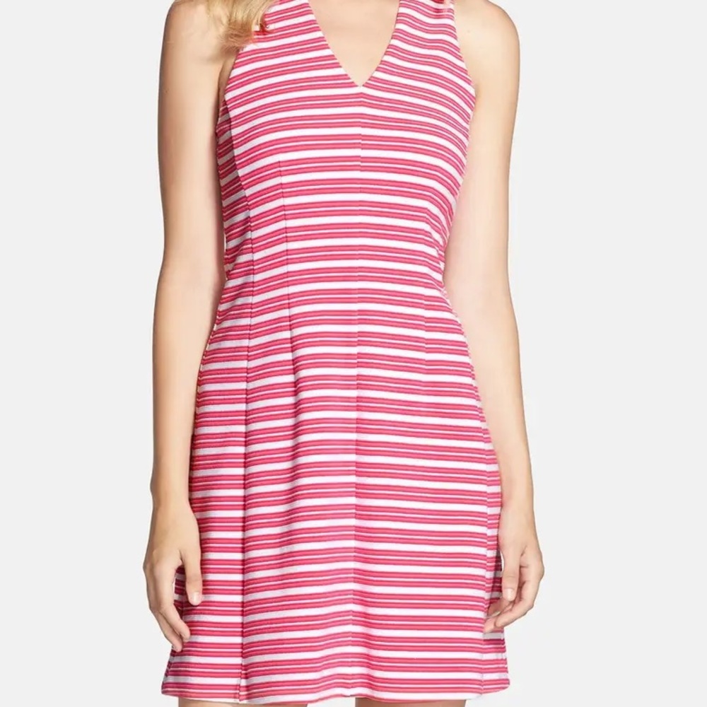 Lilly Pulitzer pink and white stripe tank dress